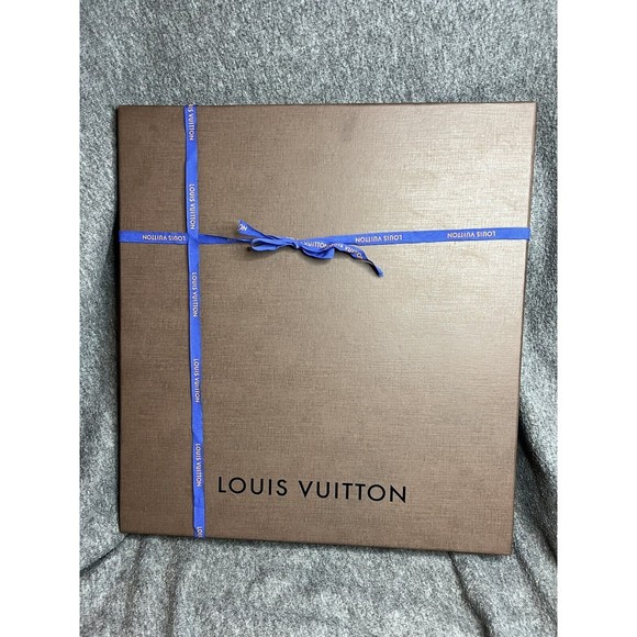 Louis Vuitton Large Empty Box With Ribbon 19” x 17.5” x 2.5” Gifts Purse Clothes - Picture 1 of 5